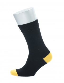 Sarı Siyah Pamuklu Çorap  