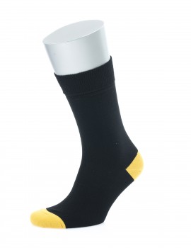 Sarı Siyah Pamuklu Çorap  