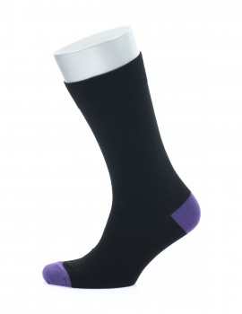 Siyah Mor Pamuklu Çorap