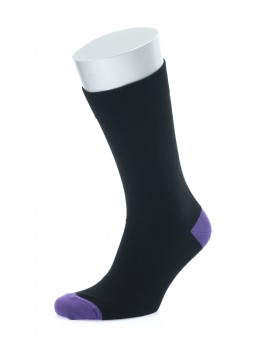 Siyah Mor Pamuklu Çorap