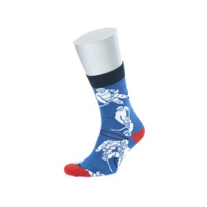 Hockey Desenli Mavi Çorap